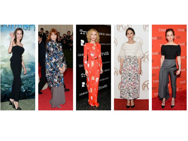 Sexy contemporáneo: Antelina Jolie, Cate Blanchett, Florence Welch, Keira Knigthley y Emma Watson