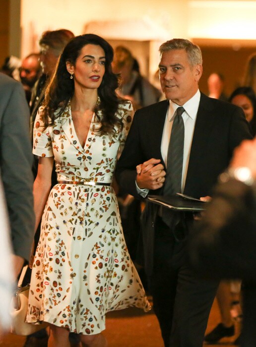 George Clooney y Amal Alamuddin, en la Sede de la ONU en Nueva York