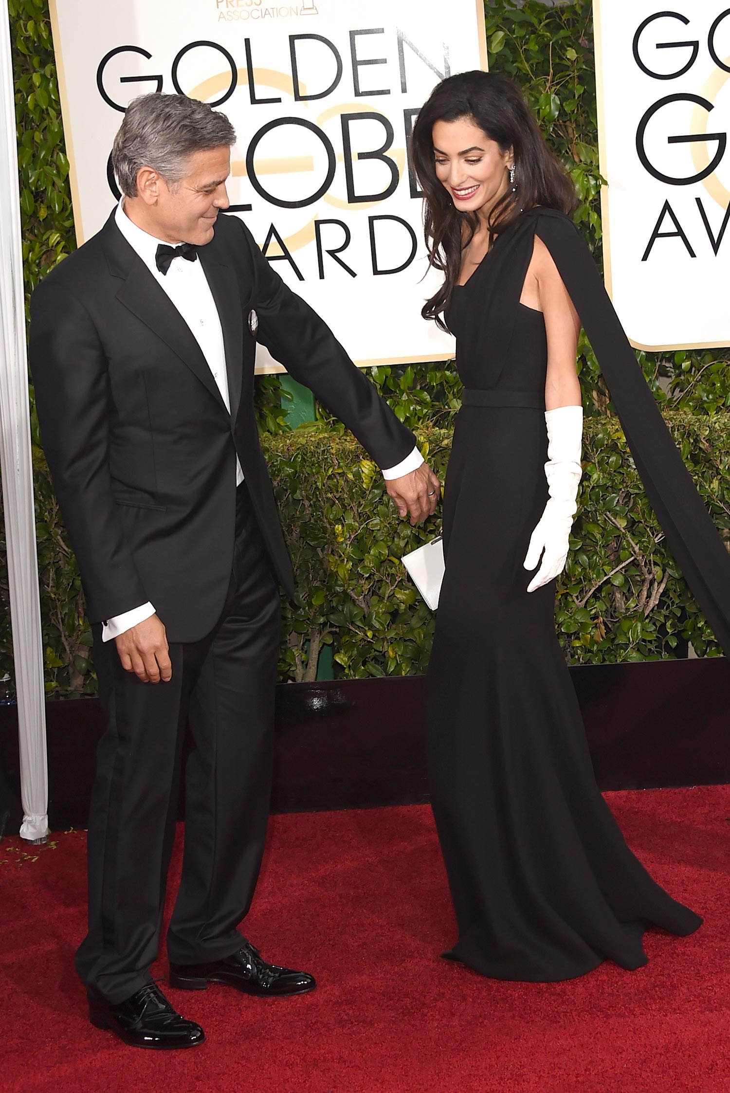George Clooney y Amal Alamuddin, en los Globos de Oro