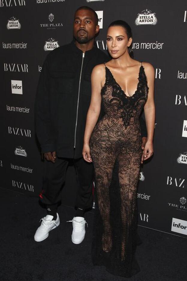 Kim Kardashian y Kanye West en una de sus últimas apariciones públicas antes del ingreso de West./GTRES
