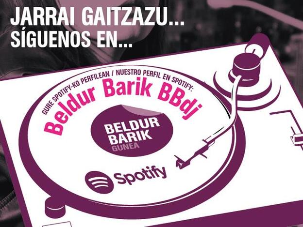 El cartel que anuncia la lista de Spotify 'libre de sexismo' del Instituto Vasco de la Mujer./Instituto vasco de la mujer