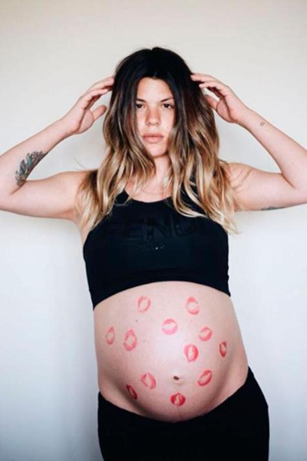 Laura Matamoros en una imagen de las que ha compartido en las redes sociales durante el embarazo./instagram.
