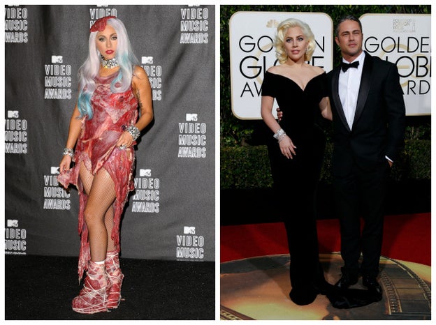 Entre estas dos fotos hay seis años de diferencia... y una increíble evolución en el estilo de Lady Gaga/mujerhoy