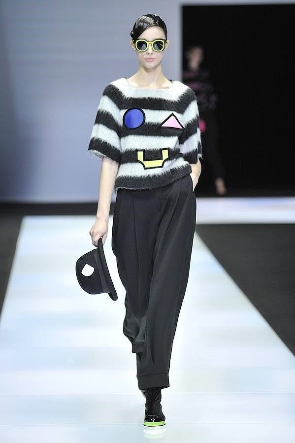 Desfile Emporio Armani en Milán: jersey pelo