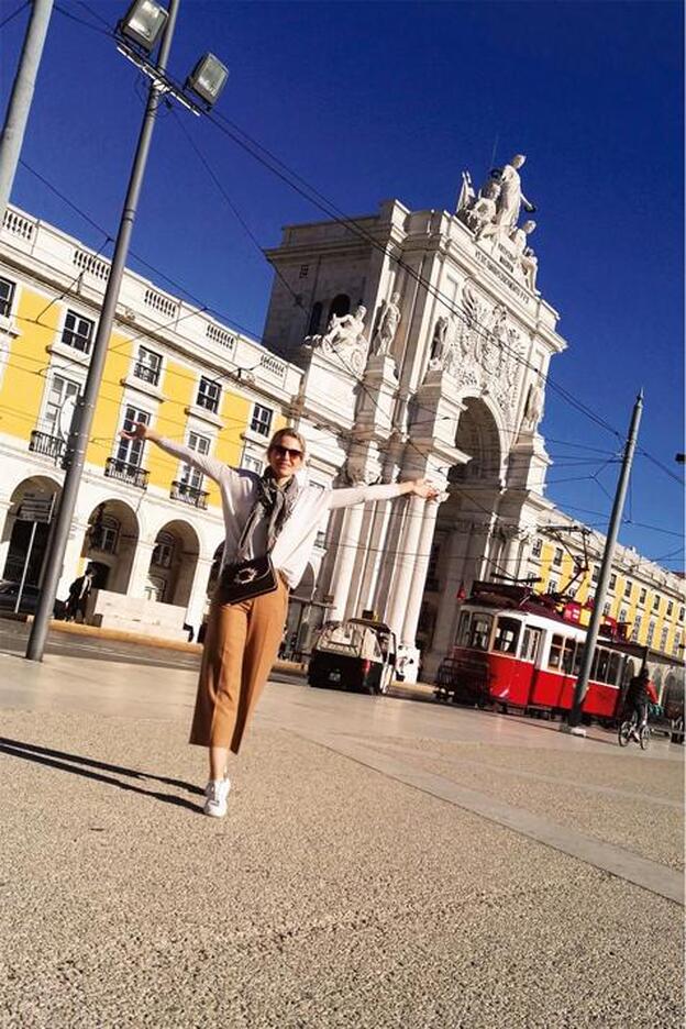 María León en la Plaza del Comercio de Lisboa/I. Cebrián