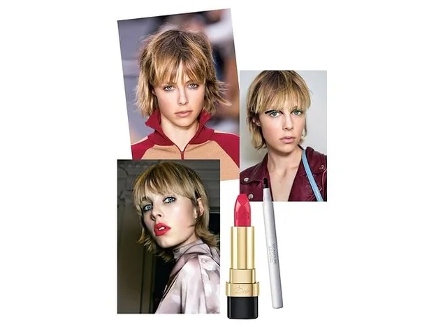 Barra de labios Dolce Matte Lipstick, en tono Dolce Excelsa, de Dolce & Gabbana (36 €). Rotulador delineador de larga duración Signature Eyemarker, de Kiko Milano (6,90 €).
