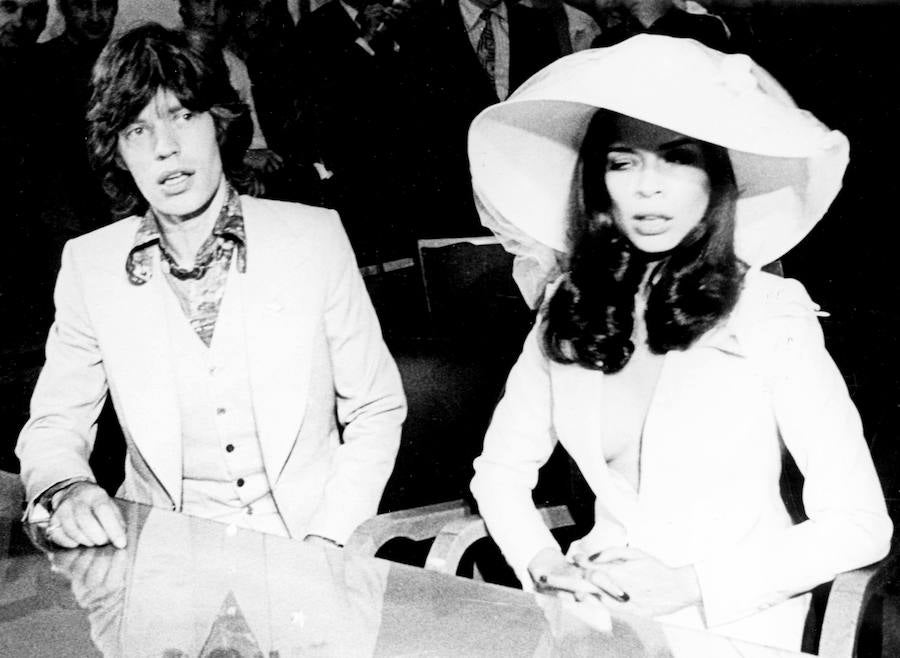 Mick Jagger y Bianca Jagger el día de su boda