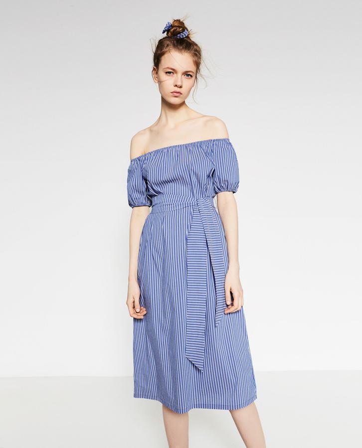 Zara reinventa la camisa oxford: vestido