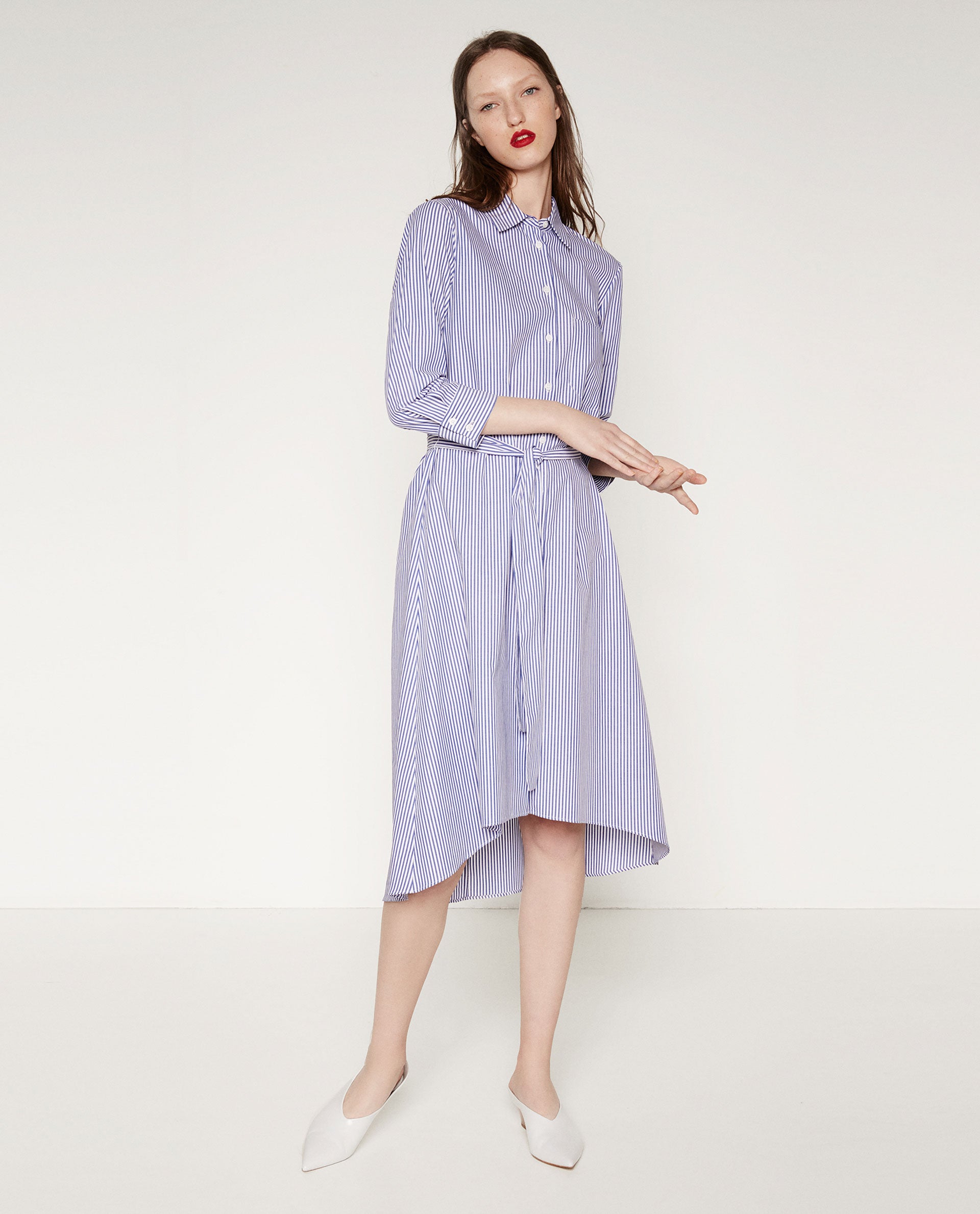 Zara reinventa la camisa oxford: vestido