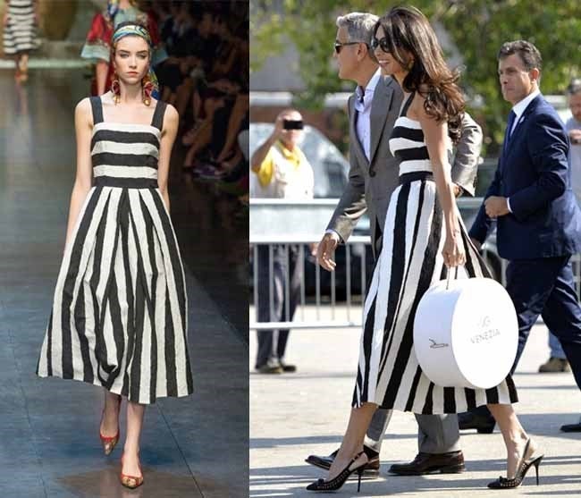 Los vestidos agotados por las famosas: Amal Alamuddin