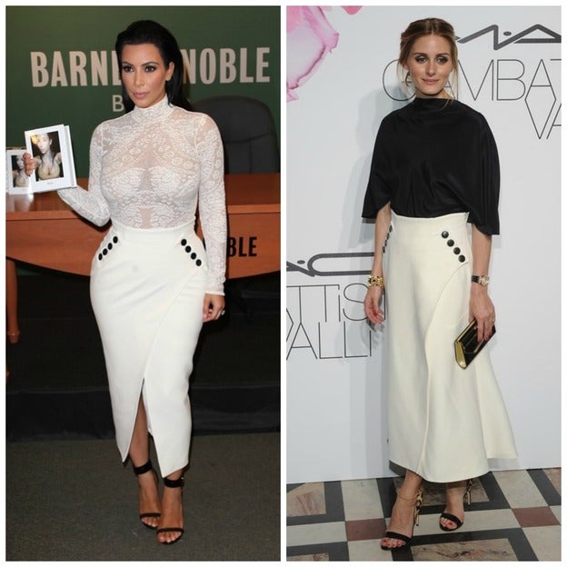 Kim Kardashian y Olivia Palermo, con la misma falda de Dior/Ana Calvo