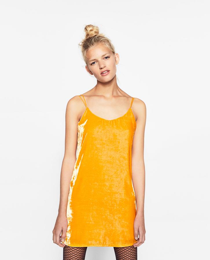 Vestido amarillo de Zara