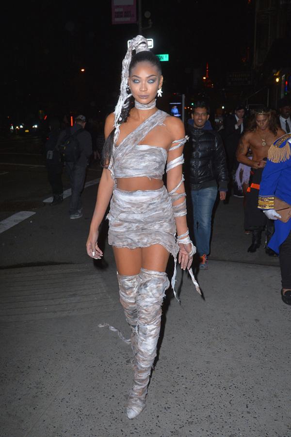 Chanel Iman llega a la 17ª fiesta de Halloween 2016 organizada por Heidi Klum