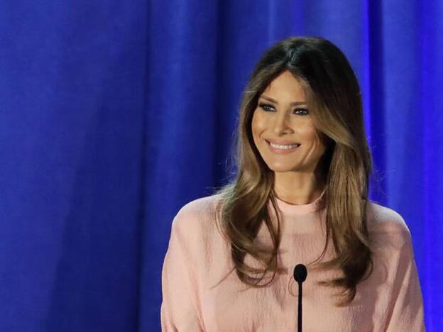 Melania Trump durante un acto en ciudad de Berwyn./gtres