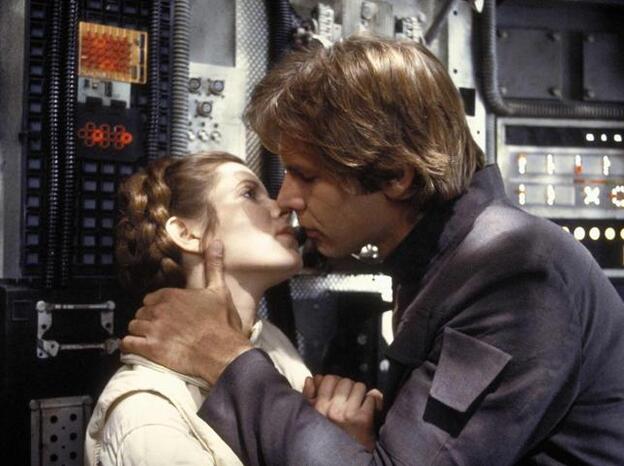 Harrison Ford y Carrie Fisher en una escena de 'Star Wars: el imperio contraataca'./gtres.