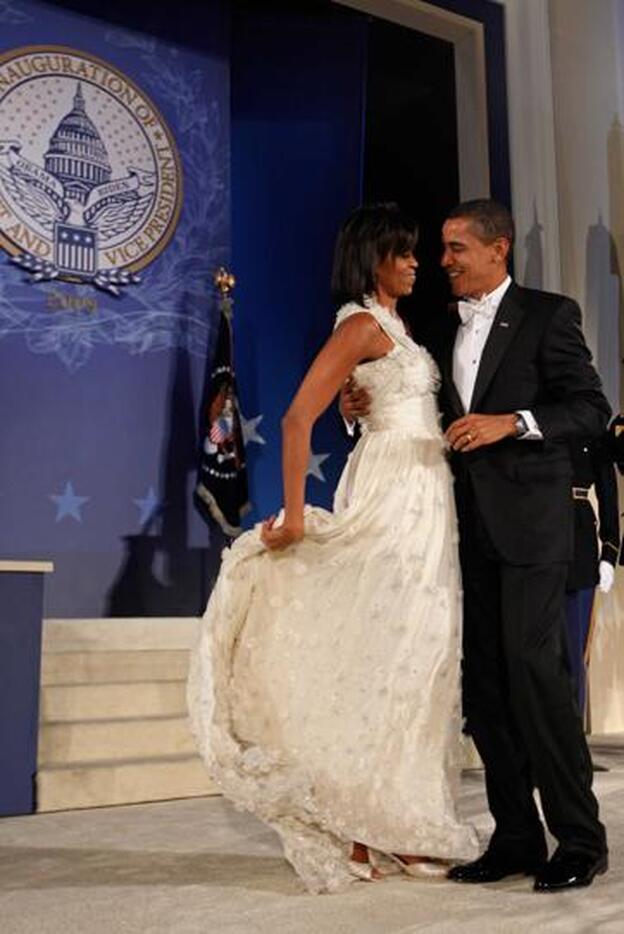 El primer baile presidencial de Michelle y Barack Obama, el 20 de enero de 2009.