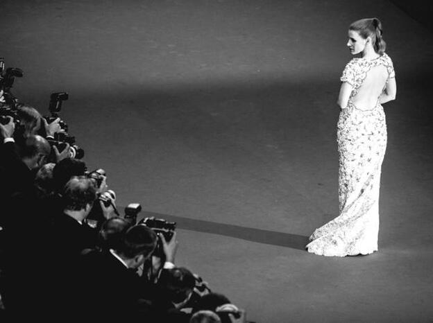 Jessica Chastain, en la alfombra roja de Cannes/Getty