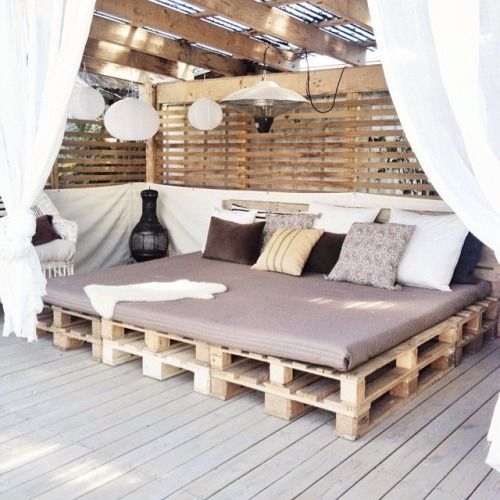 Ideas de decoración con pallets: terraza