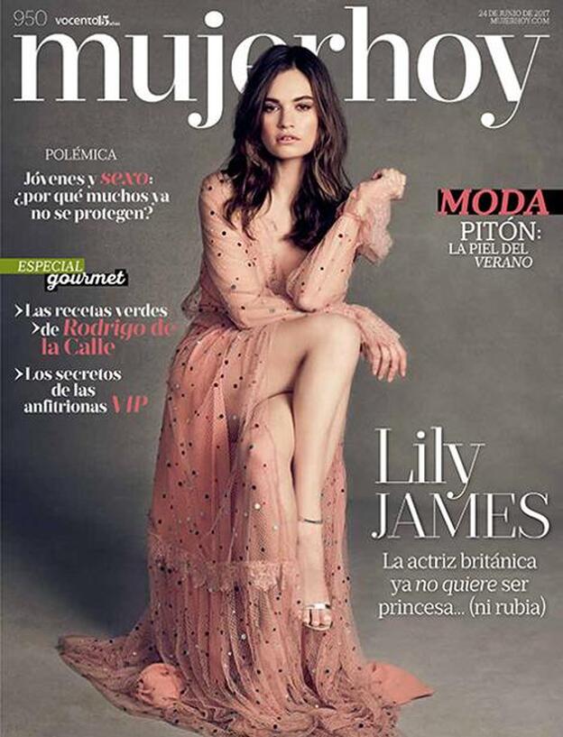 La actriz Lily James posa para nuestra portada en una imagen de Nino Munoz./D.R.