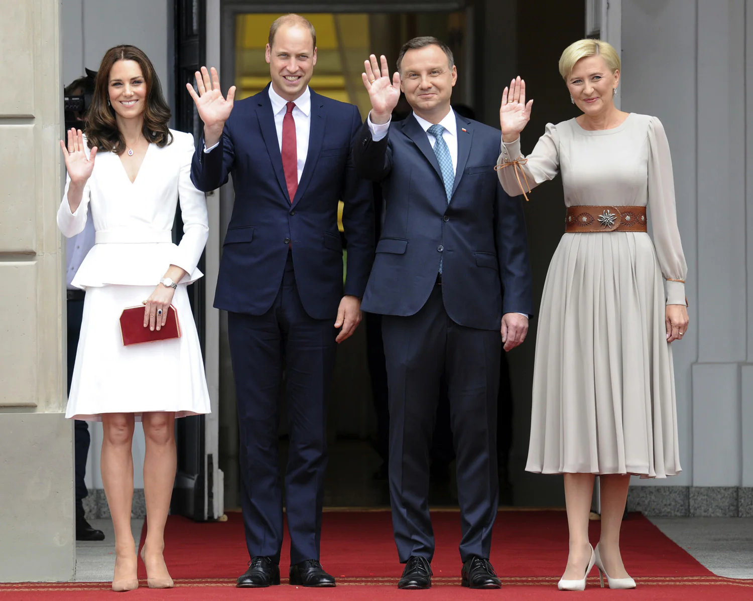 Los duques de Cambridge y el presidente de Polonia y su esposa