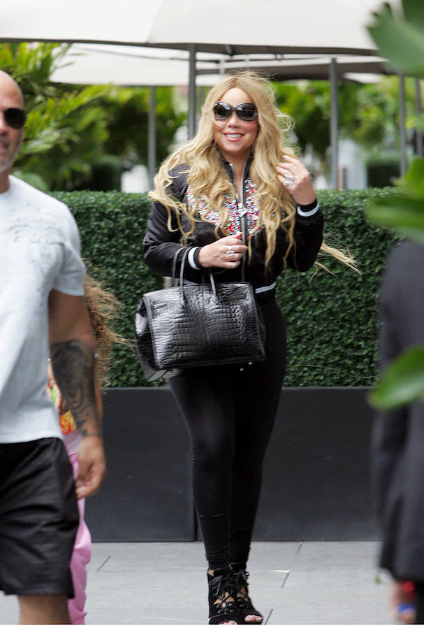 El look 'total black' de Mariah Carey