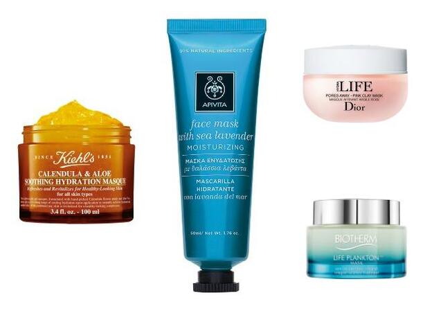 Calendula & Aloe Soothing Masque de Kiehl's (45 euros). Lavanda de Mar de Apivita (13 euros9. Hydra Life Pores Away de Dior (60 euros). Plankton Mask de Biotherm (59 euros).