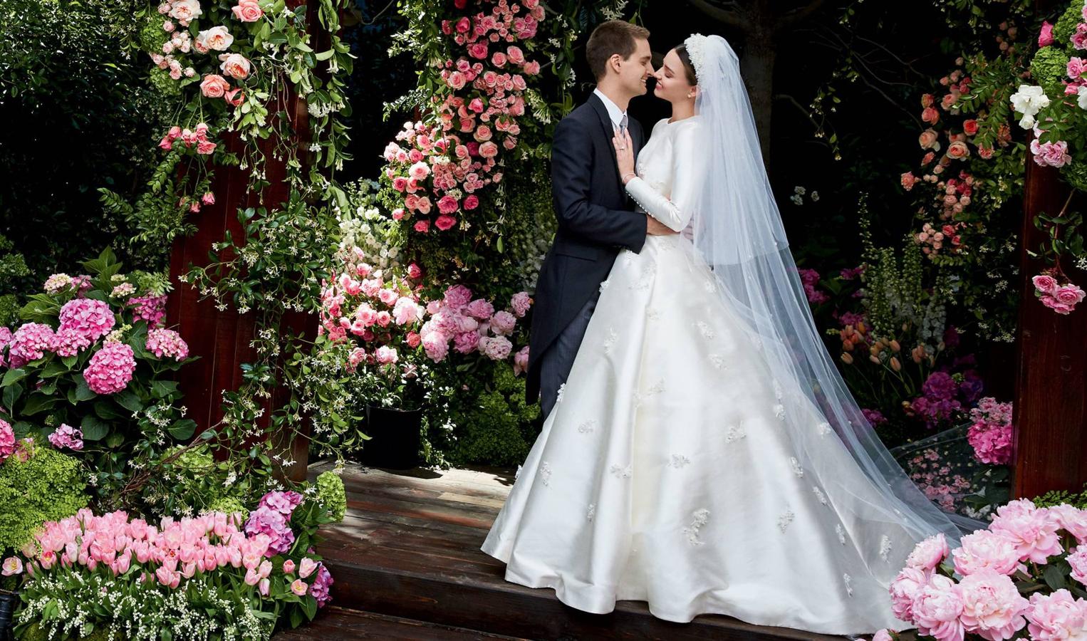 Las bodas de los famosos 2017: Miranda Kerr y Evan Spiegel