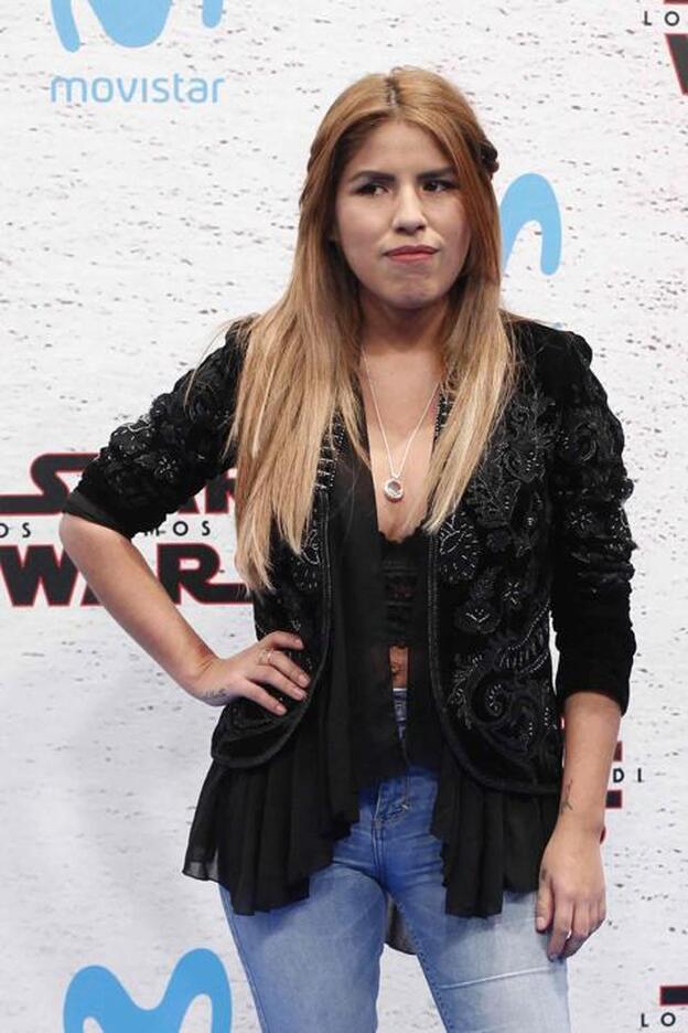 Chaelita Pantoja en el estreno de 'Star Wars' en Madrid./gtres.