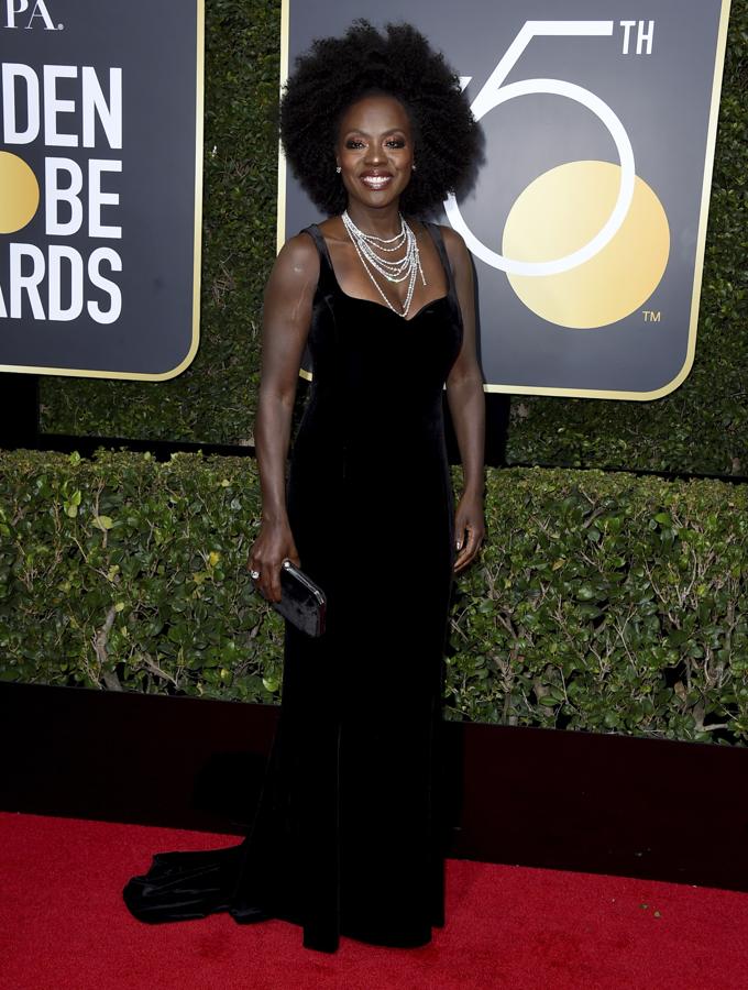 Alfombra roja de los Globos de Oro 2018: el vestido de Viola Davis