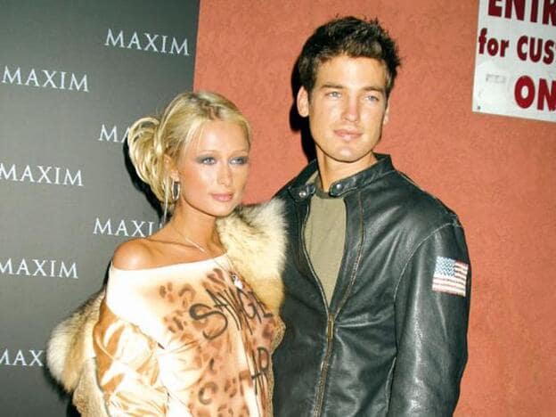 Paris Hilton junto a su ex el modelo Jason Shaw.
