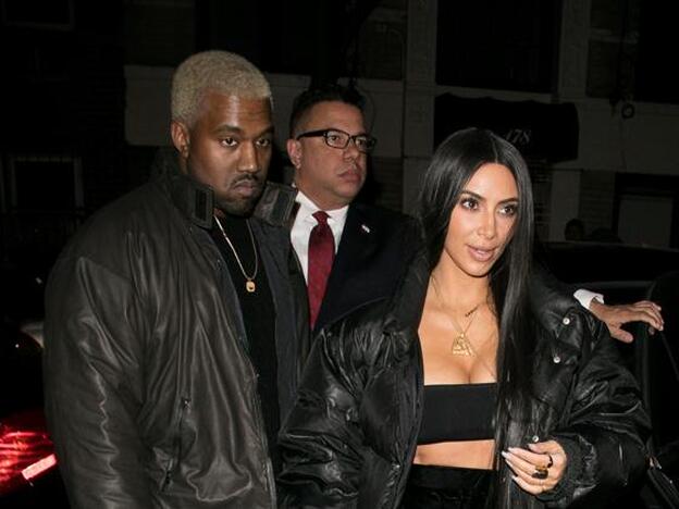 Kanye West y Kim Kardashian hace un año./getty