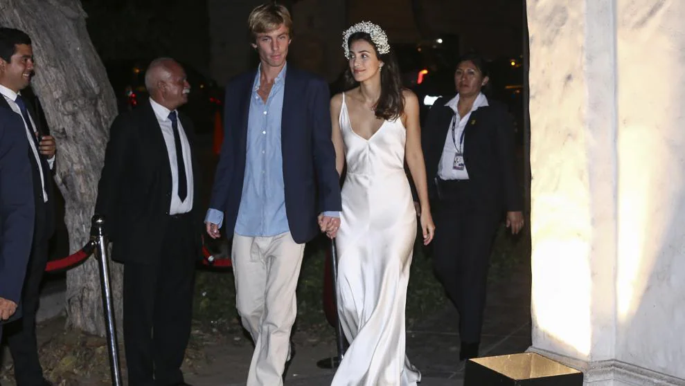 El 'slip dress' de novia de Alessandra de Osma en su boda con Christian de Hannover