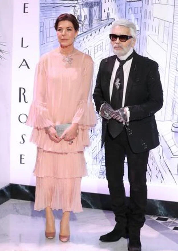 Carolina de Mónaco y Karl Lagerfeld.