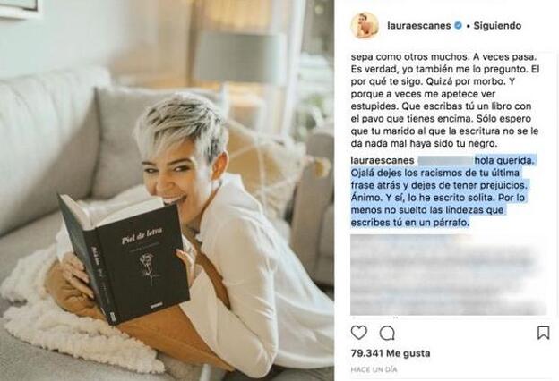 Laura Escanes contesta contundente al mensaje.