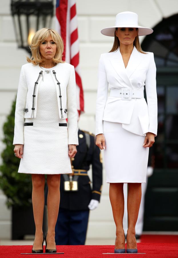 El traje blanco más bonito de Melania Trump