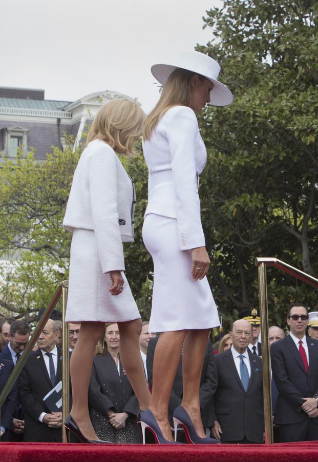 El traje blanco más bonito de Melania Trump