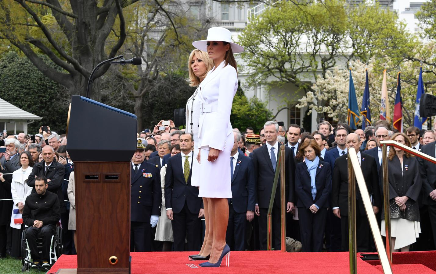 El traje blanco más bonito de Melania Trump