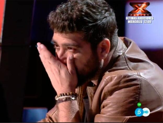 Antonio Orozco llorando en 'La Voz Kids' al recordar a la madre de su hijo, Susana Prat./telecinco.