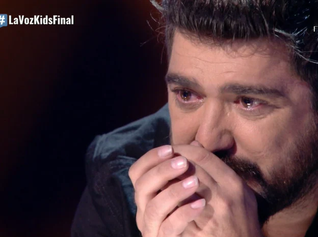 Antonio Orozco no pudo contener las lágrimas en la final de 'La Voz Kids'./d.r.