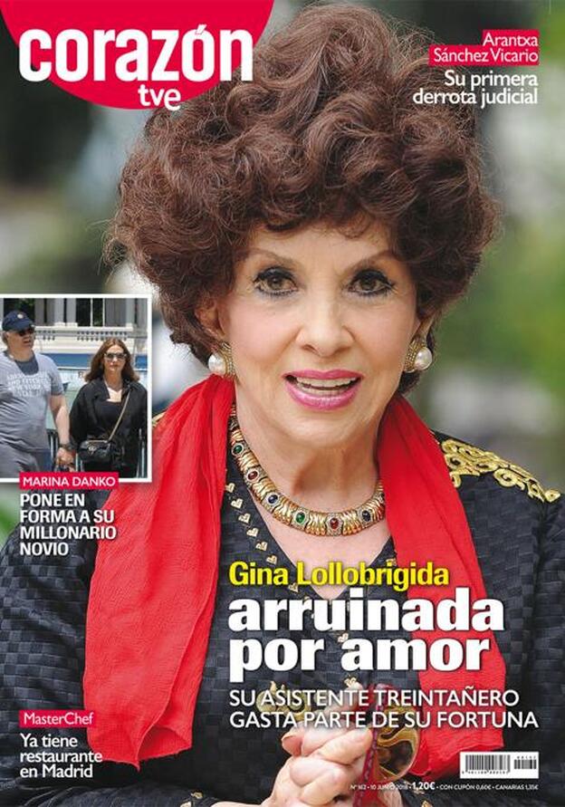 Gina Lollobrigida, portada de la revista 'Corazón'./d.r.