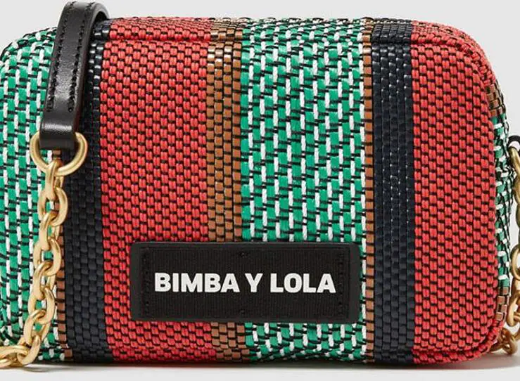 Bolso BIMBA Y LOLA trenzado multicolor