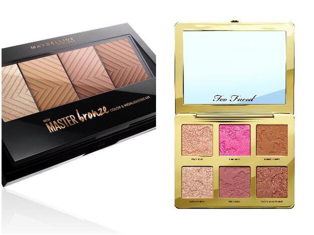 1. Master Bronze Paleta Bronceadora de Maybelline NY (10,99 euros). 2. Natural Face Paleta para el rostro de Too Faced (46 euros) Exclusiva en Sephora.