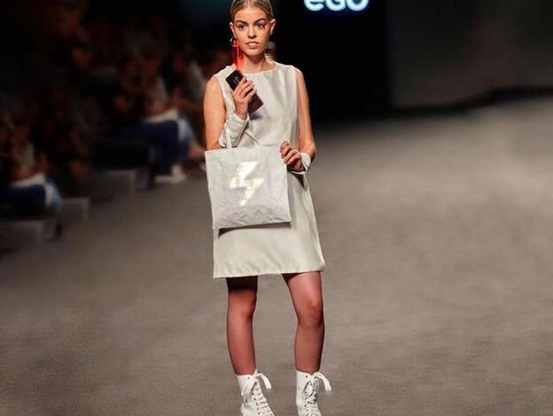 Nerea sobre la pasarela de la Mercedes benz Fashion Week Madrid./instsgram.