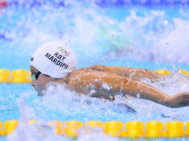 Yusra Mardini, en la piscina.