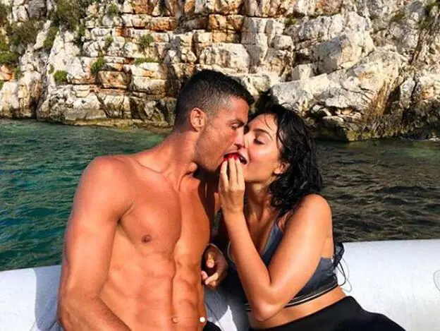 Cristiano Ronaldo y Georgina Rodríguez ya están en Turín./instagram.