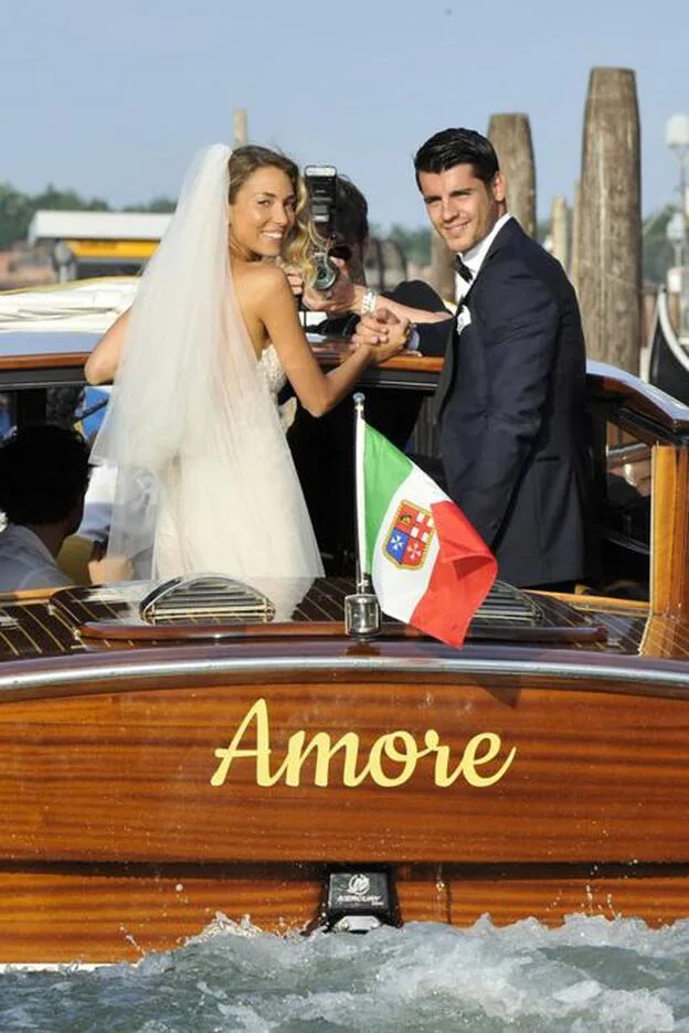 Alice Campello y Álvaro Morata se casaron el pasado verano en Venecia./gtres