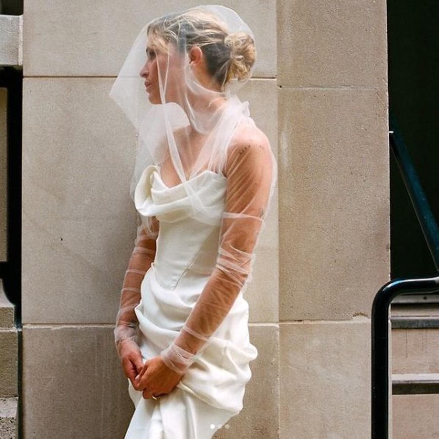 La top Erin Wasson y su sorprendente vestido de novia