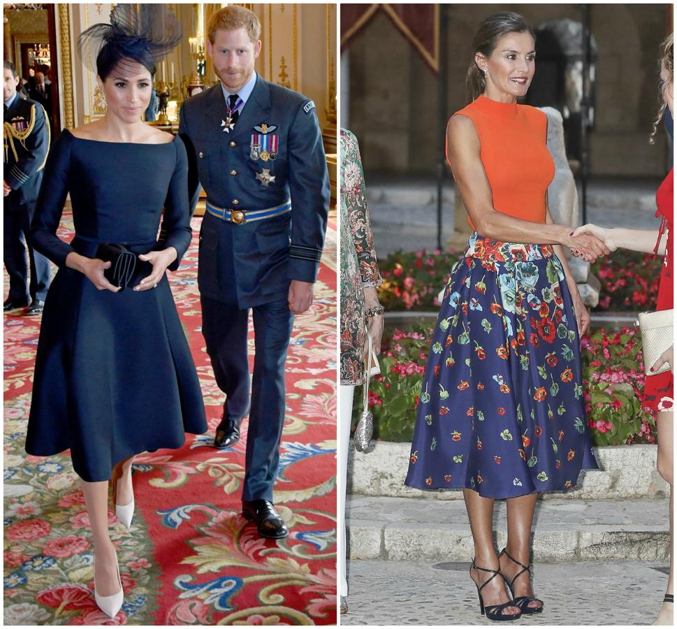 Meghan Markle y Letizia, con looks 'lady'