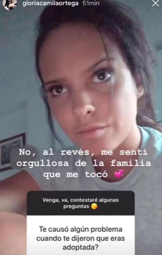 Entre otras cosas, Gloria Camila ha hablado sobre su adopción.