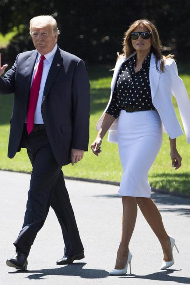 Donald y Melania Trump durante una visita oficial./gtres